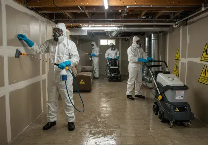 Basement Moisture Removal and Structural Drying process in White River, SD